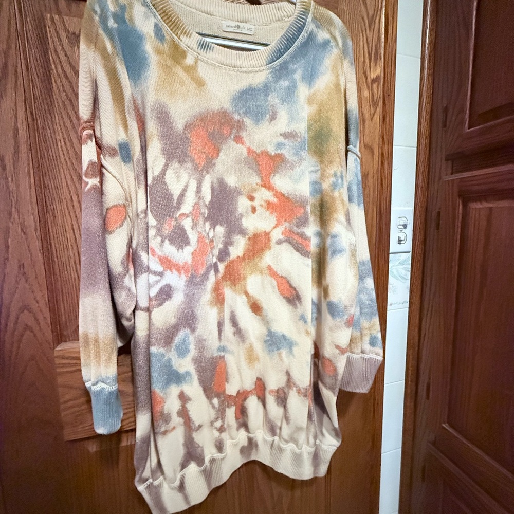 NATURAL LIFE Multicolor Tie-Dye Sweater